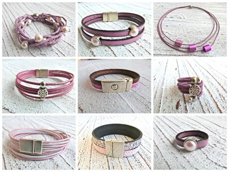 Beerenzeit: Individueller Lederschmuck mit Charme 1 Beere Rosa Lederschmuck Charme charmant560
