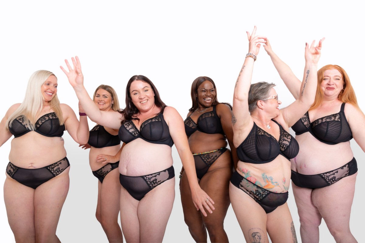 BH-Flüsterin Melissa Suffiled - 2. v. r. mit Teilnehmerinnen der Bra-Kampagne | Credit: Curvy Kate